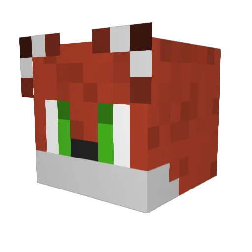 FurryaKenji Minecraft avatar head, 3D render
