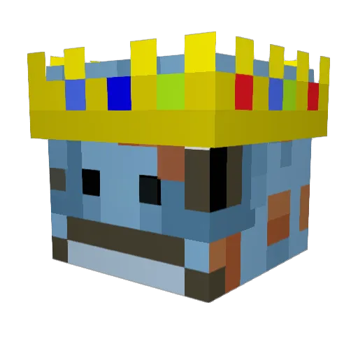 Furryman007 Minecraft avatar head, 3D render
