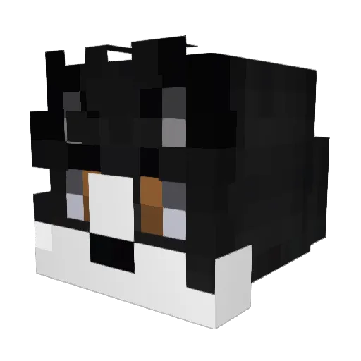 Furryshrex Minecraft avatar head, 3D render