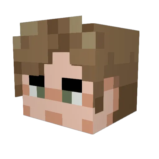 Furtado01 Minecraft avatar head, 3D render