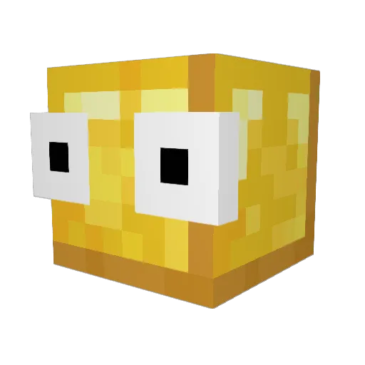 FuruFury Minecraft avatar head, 3D render