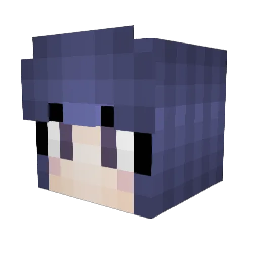 Furude__Rika Minecraft avatar head, 3D render