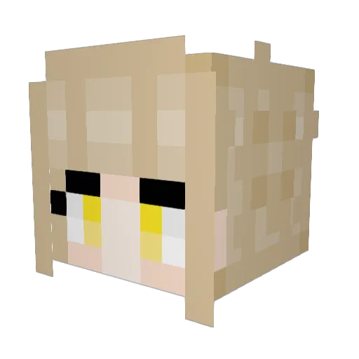 Furutix Minecraft avatar head, 3D render