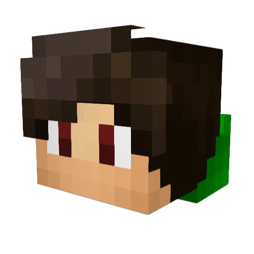 Fury21k Minecraft avatar head, 3D render