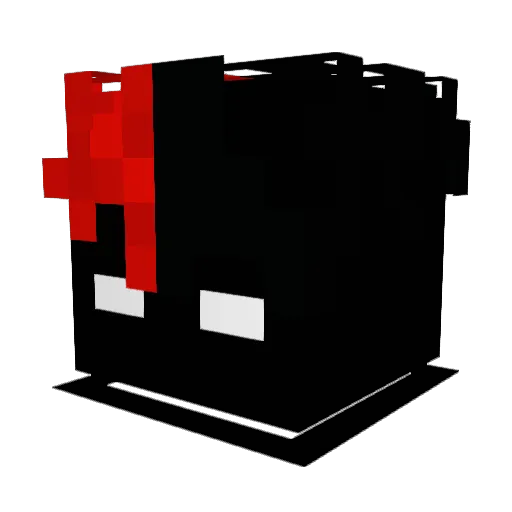 FuryCX Minecraft avatar head, 3D render