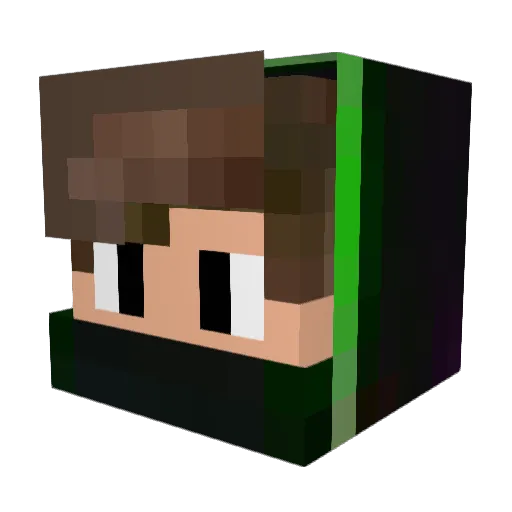 FuryDestoryer Minecraft avatar head, 3D render