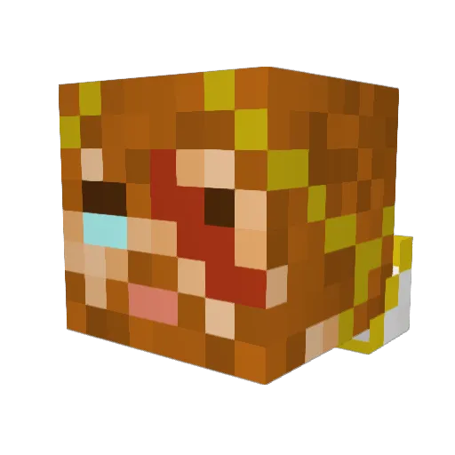 FuryGodd Minecraft avatar head, 3D render