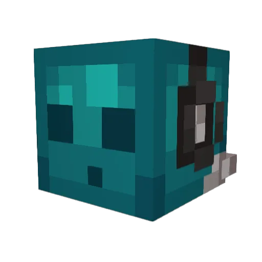 FuryHue Minecraft avatar head, 3D render