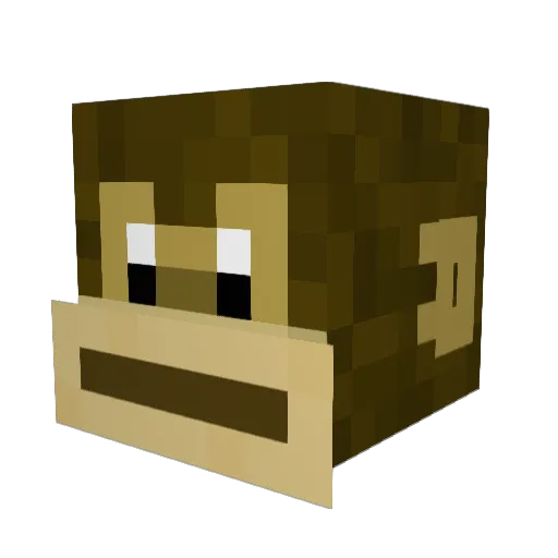 FuryKekk Minecraft avatar head, 3D render