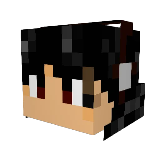 FuryMasterZ Minecraft avatar head, 3D render