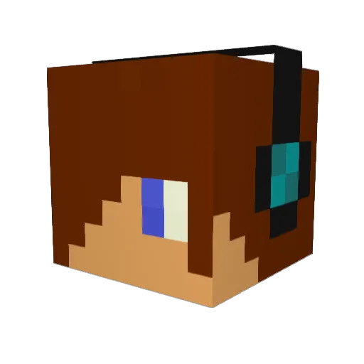 FuryTemptation Minecraft avatar head, 3D render