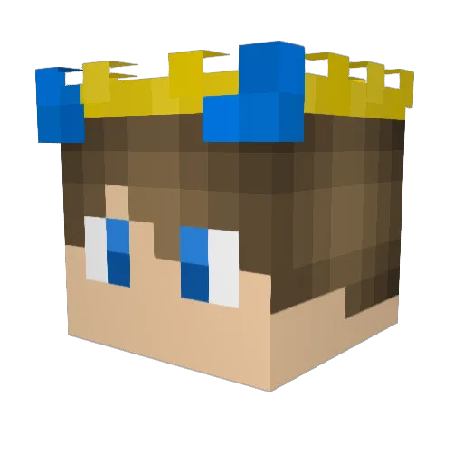 FuryTixos Minecraft avatar head, 3D render