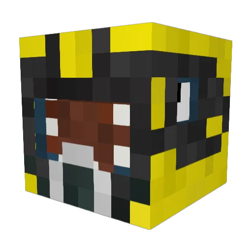 Furypeach Minecraft avatar head, 3D render