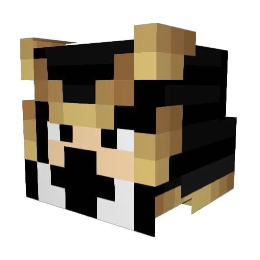 FuseKnight Minecraft avatar head, 3D render