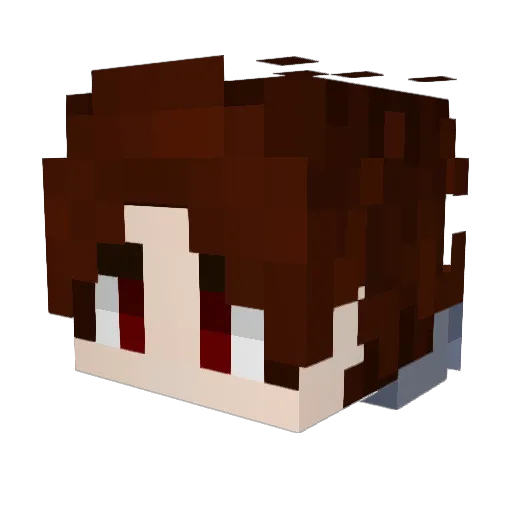 Fusebreak Minecraft avatar head, 3D render