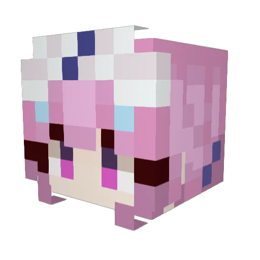 Fused1376 Minecraft avatar head, 3D render