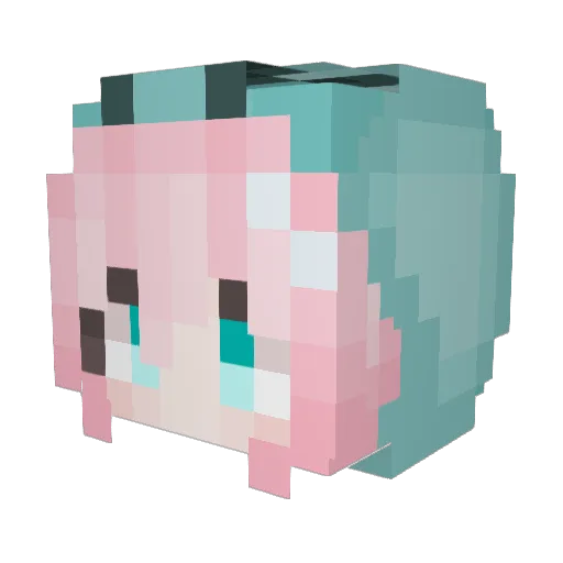 Fusei_11 Minecraft avatar head, 3D render