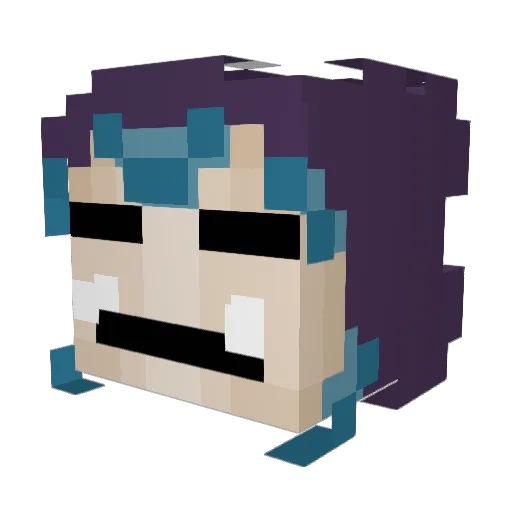 Fushee001 Minecraft avatar head, 3D render