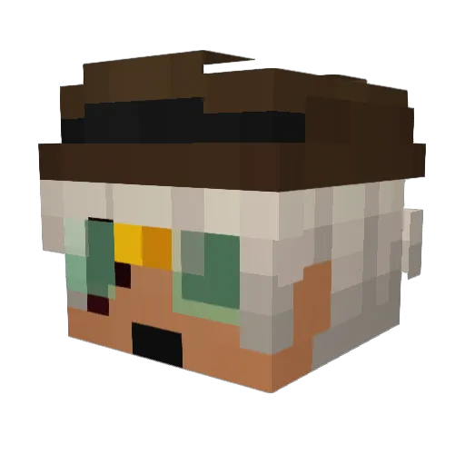 FusherKMS Minecraft avatar head, 3D render