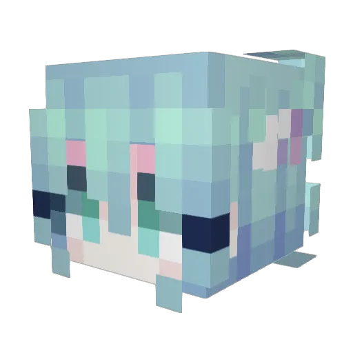 FushiguroTouji67 Minecraft avatar head, 3D render