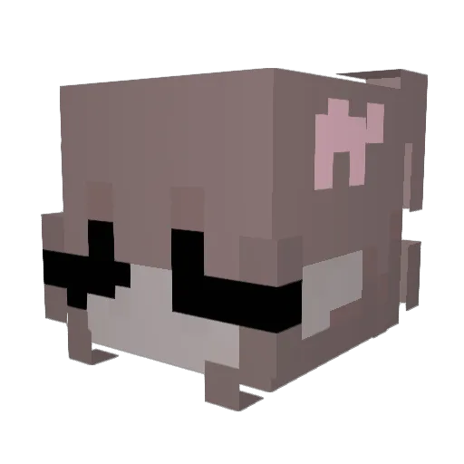Fushizaki Minecraft avatar head, 3D render