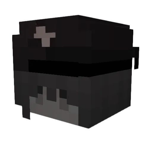 Fusillement Minecraft avatar head, 3D render