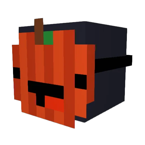 Fusingg Minecraft avatar head, 3D render