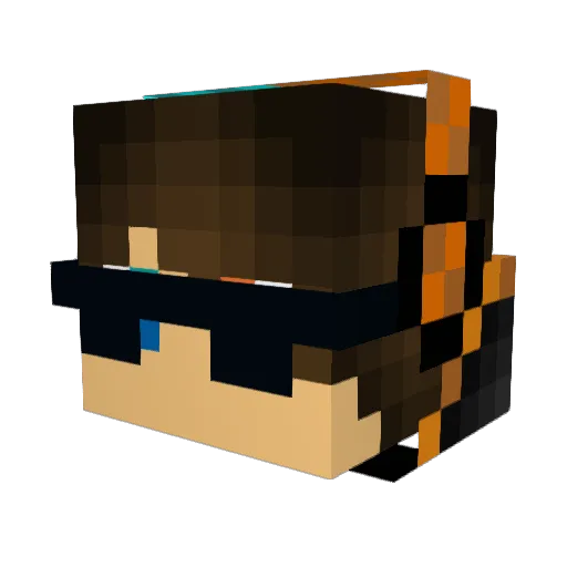 FusionEx95 Minecraft avatar head, 3D render