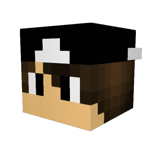 FusionExill Minecraft avatar head, 3D render