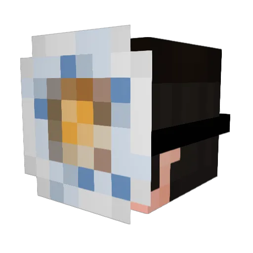 FusionLord1 Minecraft avatar head, 3D render