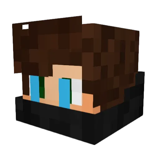 FusionMike Minecraft avatar head, 3D render