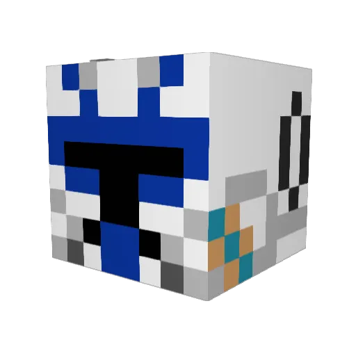 FusionZ_EV Minecraft avatar head, 3D render