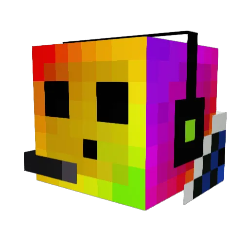 Fusion_29 Minecraft avatar head, 3D render
