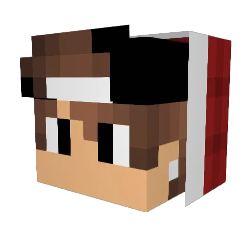 Fusion_80 Minecraft avatar head, 3D render
