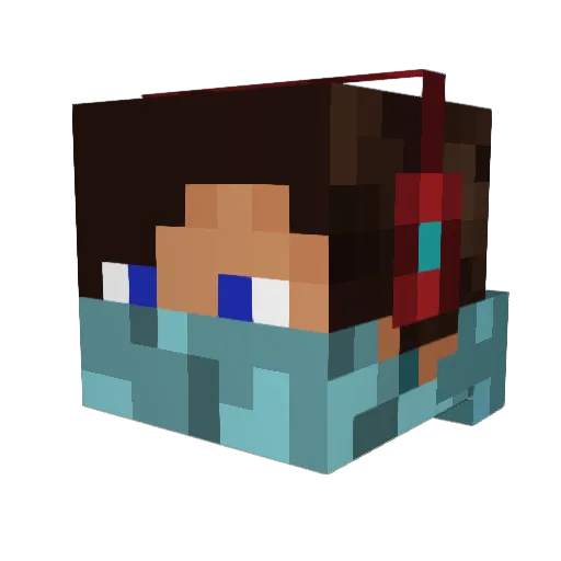 Fusion_Speed Minecraft avatar head, 3D render