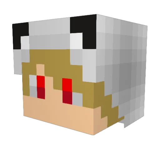 Fusion_Wolfy Minecraft avatar head, 3D render