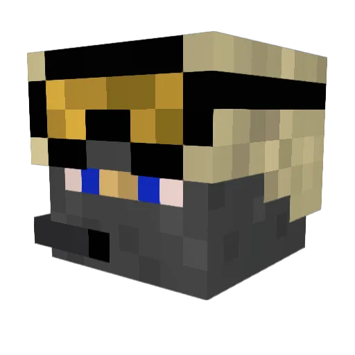 FusionxJoe Minecraft avatar head, 3D render
