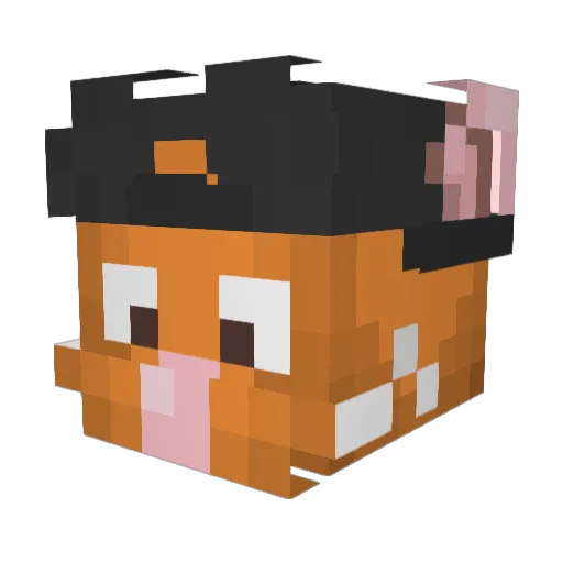 Fusoya_ Minecraft avatar head, 3D render