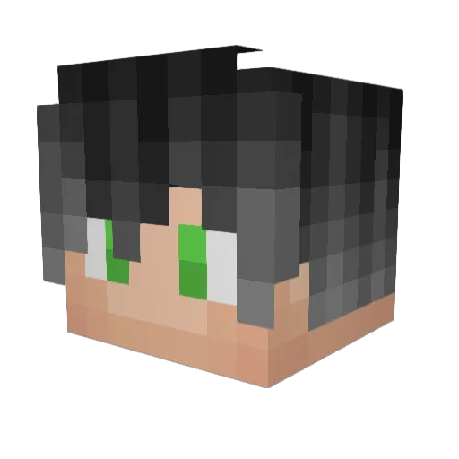 FusseITV Minecraft avatar head, 3D render