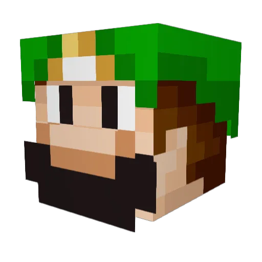 Fusspilz07 Minecraft avatar head, 3D render