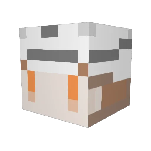 Futama Minecraft avatar head, 3D render