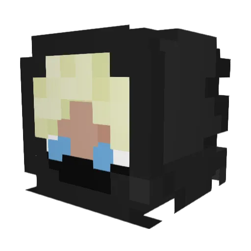 Futrixpvp Minecraft avatar head, 3D render