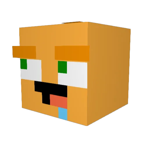 Futte0903 Minecraft avatar head, 3D render
