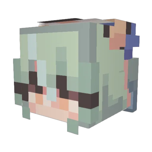 FutureCriminal Minecraft avatar head, 3D render