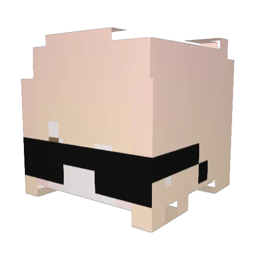 FutureEve Minecraft avatar head, 3D render