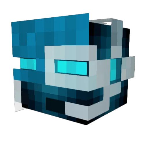 FutureLights Minecraft avatar head, 3D render
