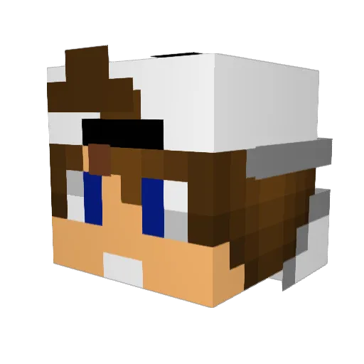 FutureMemories Minecraft avatar head, 3D render