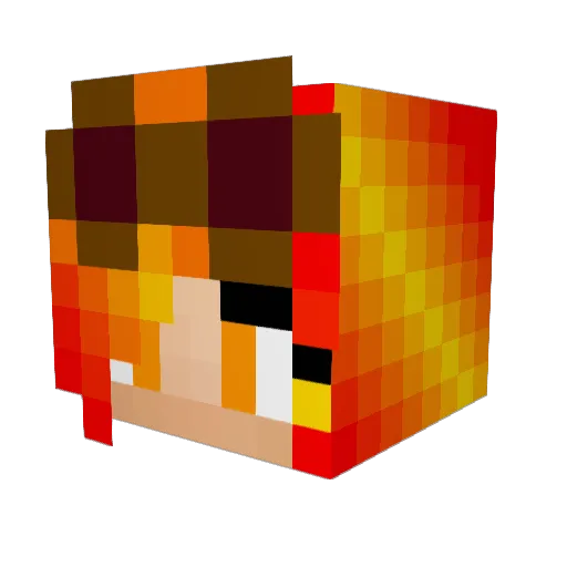 FutureSoap Minecraft avatar head, 3D render