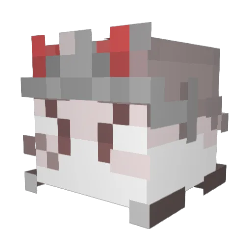 FutureVillager Minecraft avatar head, 3D render