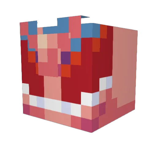 Futuready Minecraft avatar head, 3D render